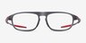 Oakley Neomata Satin Gray Smoke PlastiqueMontures de lunettes de vue d'EyeBuyDirect, Vue de Face