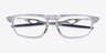 Oakley Neomata Polished Clear PlasticEyeglass Frames from EyeBuyDirect, Closed View