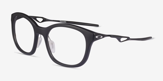 Oakley Neoture Satin Black PlasticEyeglass Frames from EyeBuyDirect, Angle View