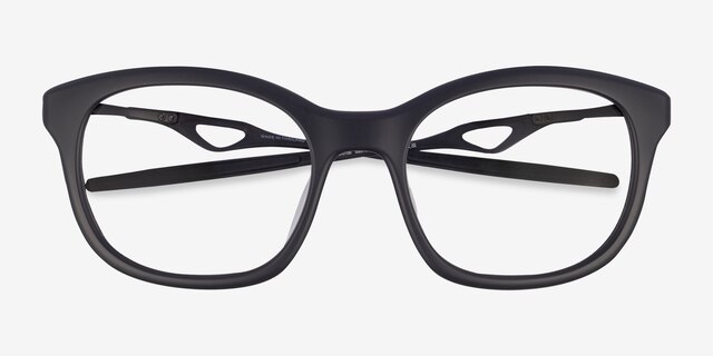 Oakley Neoture Satin Black PlasticEyeglass Frames from EyeBuyDirect, Closed View