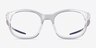 Oakley Neoture Polished Clear PlastiqueMontures de lunettes de vue d'EyeBuyDirect, Vue de Face