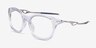 Oakley Neoture Polished Clear PlastiqueMontures de lunettes de vue d'EyeBuyDirect, Vue d'Angle