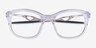 Oakley Neoture Polished Clear PlastiqueMontures de lunettes de vue d'EyeBuyDirect, Vue Rapprochée