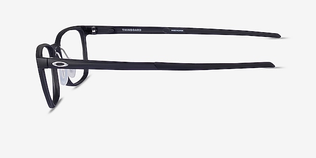 Oakley Thinboard Satin Black PlasticEyeglass Frames from EyeBuyDirect, Side View