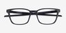 Oakley Thinboard Satin Black PlastiqueMontures de lunettes de vue d'EyeBuyDirect, Vue Rapprochée