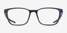 Oakley Thinboard Satin Gray Smoke PlastiqueMontures de lunettes de vue d'EyeBuyDirect, Vue de Face
