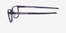 Oakley Thinboard Satin Gray Smoke PlastiqueMontures de lunettes de vue d'EyeBuyDirect, Vue de Côté