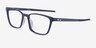 Oakley Thinboard Satin Universe Blue PlastiqueMontures de lunettes de vue d'EyeBuyDirect, Vue d'Angle