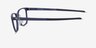 Oakley Thinboard Satin Universe Blue PlastiqueMontures de lunettes de vue d'EyeBuyDirect, Vue de Côté