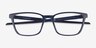Oakley Thinboard Satin Universe Blue PlastiqueMontures de lunettes de vue d'EyeBuyDirect, Vue Rapprochée