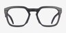 Oakley Hstn Sq Rx Satin Black PlastiqueMontures de lunettes de vue d'EyeBuyDirect, Vue de Face