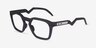 Oakley Hstn Sq Rx Satin Black PlastiqueMontures de lunettes de vue d'EyeBuyDirect, Vue d'Angle