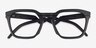 Oakley Hstn Sq Rx Satin Black PlastiqueMontures de lunettes de vue d'EyeBuyDirect, Vue Rapprochée