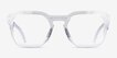 Oakley Hstn Sq Rx Polished Clear PlasticEyeglass Frames from EyeBuyDirect, Front View