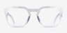 Oakley Hstn Sq Rx Polished Clear PlastiqueMontures de lunettes de vue d'EyeBuyDirect, Vue de Face