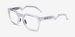 Oakley Hstn Sq Rx Polished Clear PlasticEyeglass Frames from EyeBuyDirect, Angle View