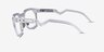 Oakley Hstn Sq Rx Polished Clear PlastiqueMontures de lunettes de vue d'EyeBuyDirect, Vue de Côté