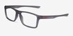 Oakley Rafter Satin Gray Smoke PlasticEyeglass Frames from EyeBuyDirect, Angle View
