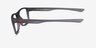 Oakley Rafter Satin Gray Smoke PlastiqueMontures de lunettes de vue d'EyeBuyDirect, Vue de Côté