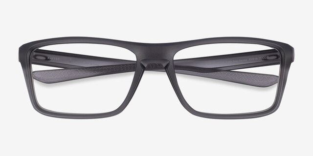 Oakley Rafter Satin Gray Smoke PlasticEyeglass Frames from EyeBuyDirect, Closed View