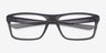 Oakley Rafter Satin Gray Smoke PlastiqueMontures de lunettes de vue d'EyeBuyDirect, Vue Rapprochée