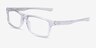 Oakley Rafter Polished Clear PlasticEyeglass Frames from EyeBuyDirect, Angle View