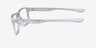 Oakley Rafter Polished Clear PlasticEyeglass Frames from EyeBuyDirect, Side View