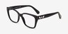 Swarovski SK2008 Noir AcétateMontures de lunettes de vue d'EyeBuyDirect, Vue d'Angle