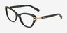 Swarovski SK2031 Vert foncé AcétateMontures de lunettes de vue d'EyeBuyDirect, Vue d'Angle
