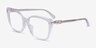 Michael Kors MK4110U Avila Clear Transparent Alternative MaterialsEyeglass Frames from EyeBuyDirect, Angle View