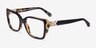 Michael Kors MK4115U Castello Black Amber Tortoise AcetateEyeglass Frames from EyeBuyDirect, Angle View