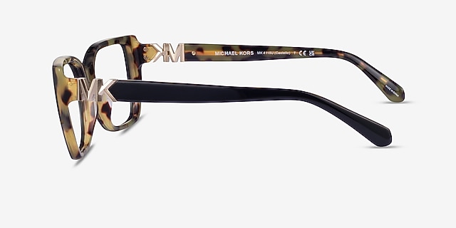 Michael Kors MK4115U Castello Black Amber Tortoise AcetateEyeglass Frames from EyeBuyDirect, Side View
