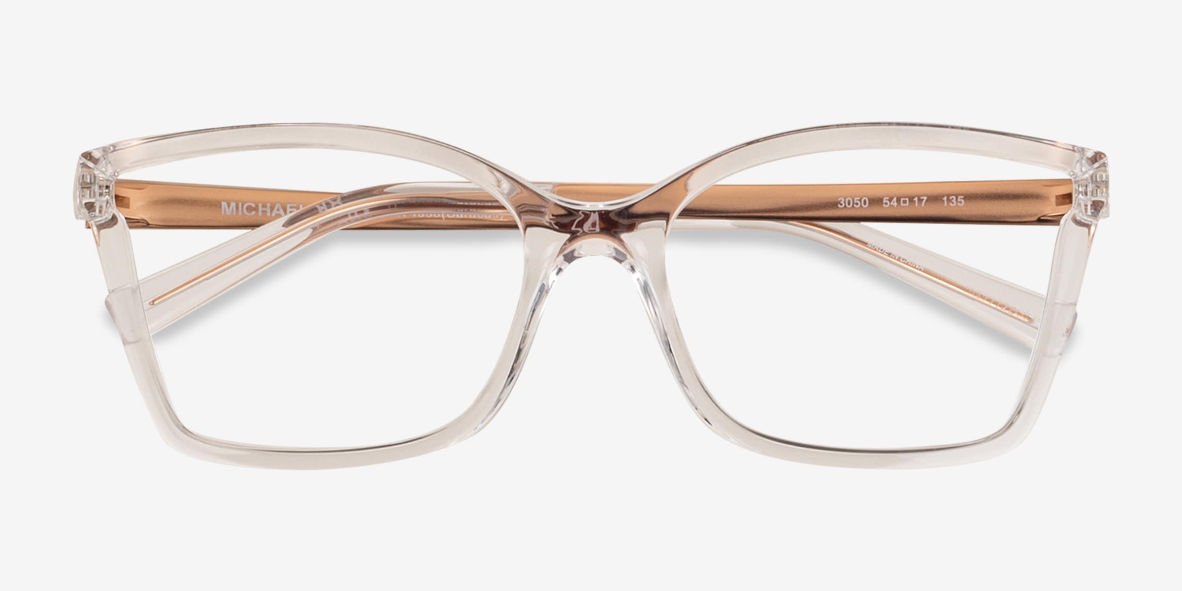Michael Kors MK4058 Caracas - Rectangle Transparent Frame Glasses