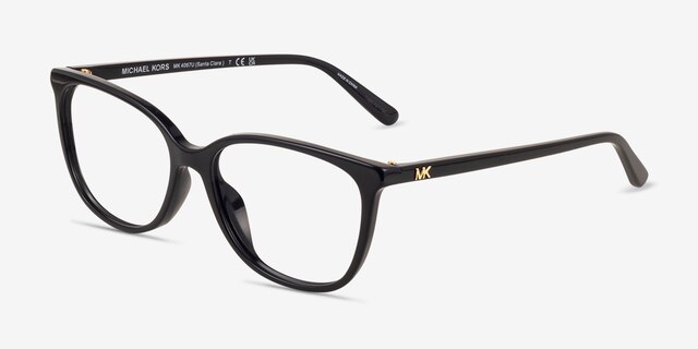 Michael Kors MK4067U Santa Clara Black AcetateEyeglass Frames from EyeBuyDirect, Angle View
