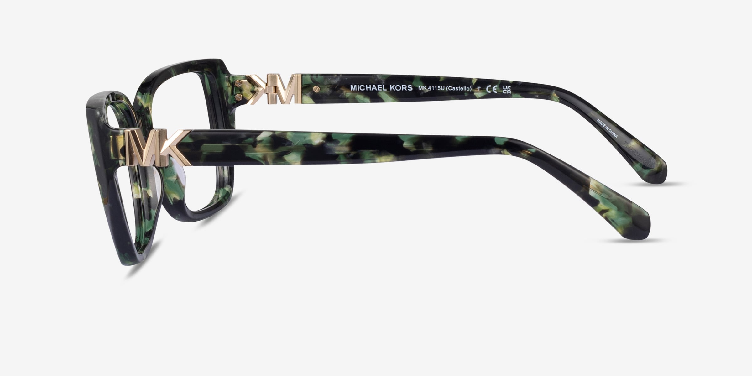 Michael Kors MK4115U Castello - Square Amazon Green Tortoise Frame