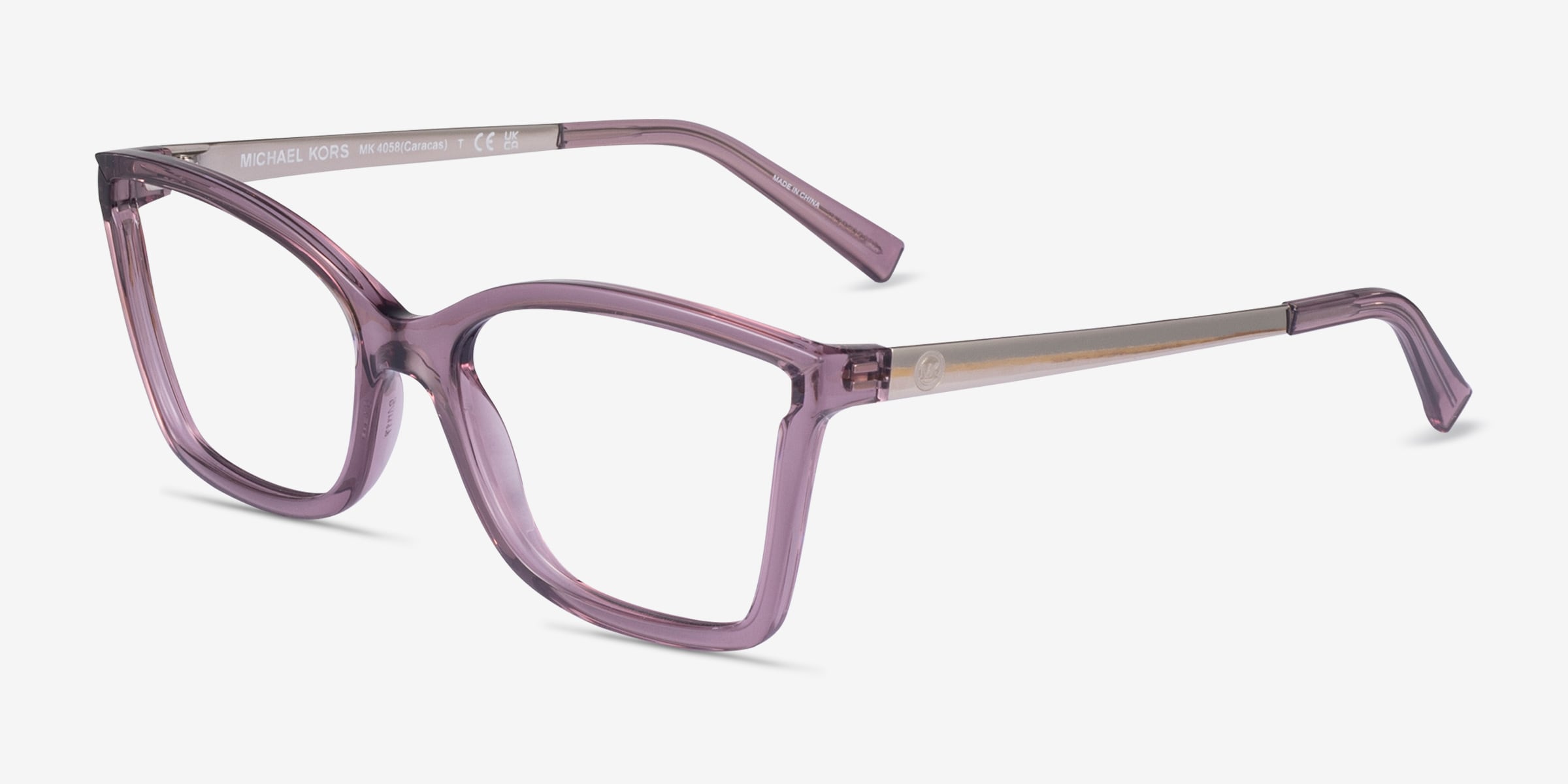 Michael Kors MK4058 Caracas - Rectangle Transparent Frame Glasses