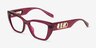 Michael Kors MK4149U Puglia Berry Transparent PlasticEyeglass Frames from EyeBuyDirect, Angle View