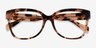 Michael Kors MK4091 Palawan Pink Tortoise AcétateMontures de lunettes de vue d'EyeBuyDirect, Vue Rapprochée