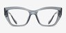 Michael Kors MK4149U Puglia Denim Transparent PlastiqueMontures de lunettes de vue d'EyeBuyDirect, Vue de Face