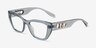 Michael Kors MK4149U Puglia Denim Transparent PlastiqueMontures de lunettes de vue d'EyeBuyDirect, Vue d'Angle