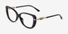 Michael Kors MK4125BU Formenters Noir AcétateMontures de lunettes de vue d'EyeBuyDirect, Vue d'Angle