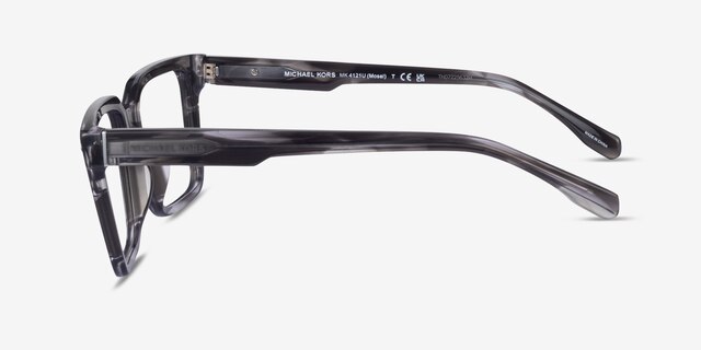 Michael Kors MK4121U Mosel Black Horn AcetateEyeglass Frames from EyeBuyDirect, Side View
