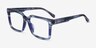 Michael Kors MK4121U Mosel Blue Horn AcétateMontures de lunettes de vue d'EyeBuyDirect, Vue d'Angle
