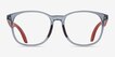 Emporio Armani EK3004 Shiny Transparent Blue PlasticEyeglass Frames from EyeBuyDirect, Front View