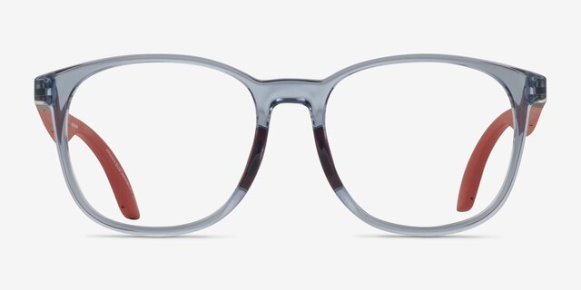 Emporio Armani EK3004 Shiny Transparent Blue PlasticEyeglass Frames from EyeBuyDirect, Front View