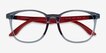 Emporio Armani EK3004 Shiny Transparent Blue PlasticEyeglass Frames from EyeBuyDirect, Closed View