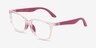 Emporio Armani EK3006 Shiny Transparent Pink PlastiqueMontures de lunettes de vue d'EyeBuyDirect, Vue d'Angle