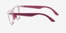 Emporio Armani EK3006 Shiny Transparent Pink PlastiqueMontures de lunettes de vue d'EyeBuyDirect, Vue de Côté