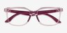 Emporio Armani EK3006 Shiny Transparent Pink PlastiqueMontures de lunettes de vue d'EyeBuyDirect, Vue Rapprochée