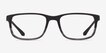 Emporio Armani EA3098 Matte Black Striped Gray AcetateEyeglass Frames from EyeBuyDirect, Front View